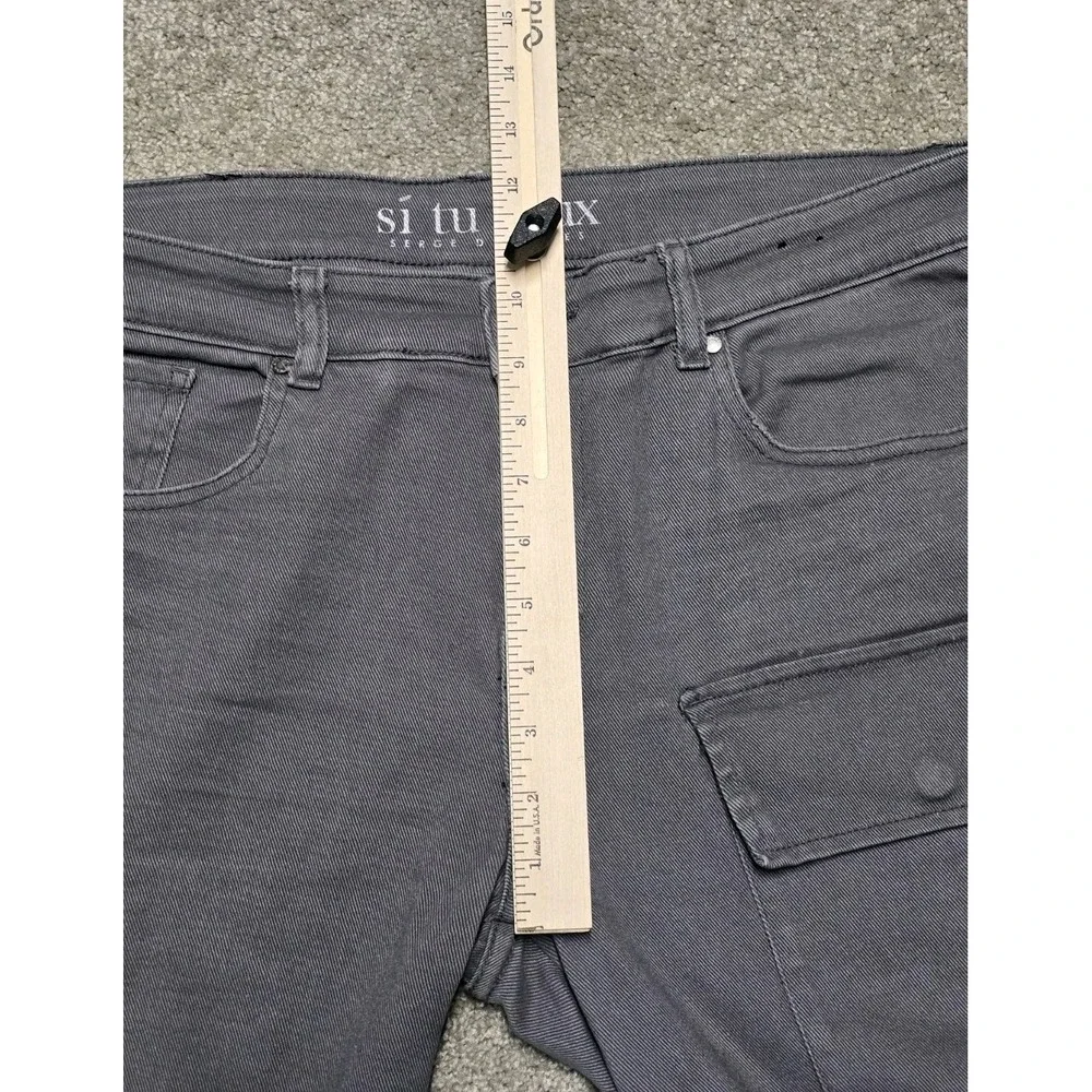 Si Tu Veux Serge De Nimes Men's Size 34 Smoke Gray Wax Stacked‎ Cargo Jeans